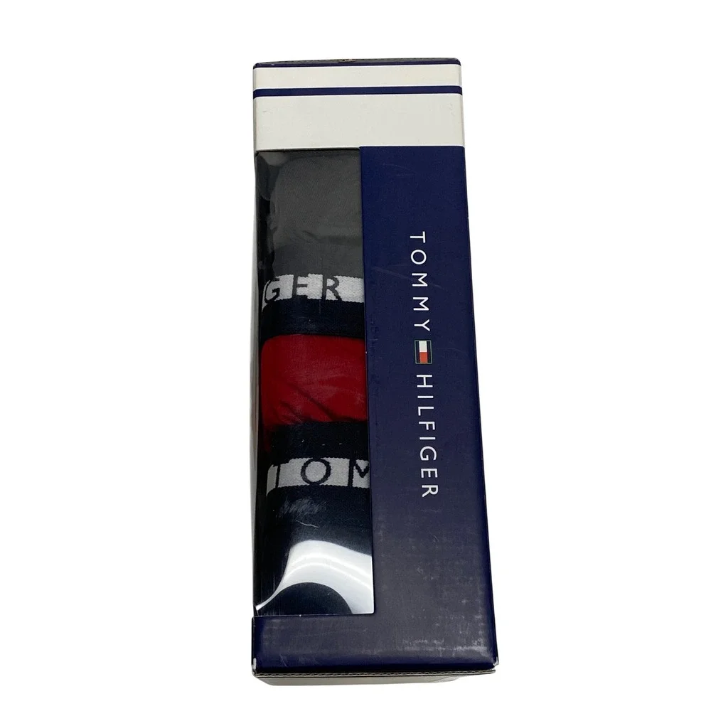 Tommy Hilfiger Mens 3Pack TH Comfort+ Boxer Briefs Microfiber Gry Red Blk M NWT